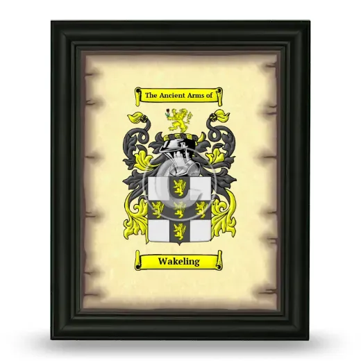 Wakeling Coat of Arms Framed - Black