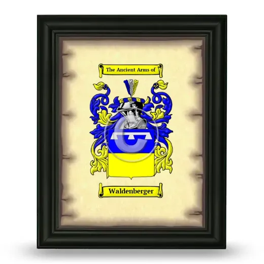 Waldenberger Coat of Arms Framed - Black