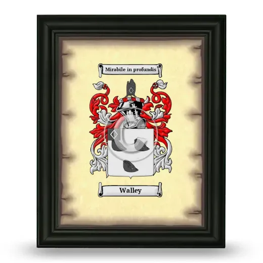 Walley Coat of Arms Framed - Black