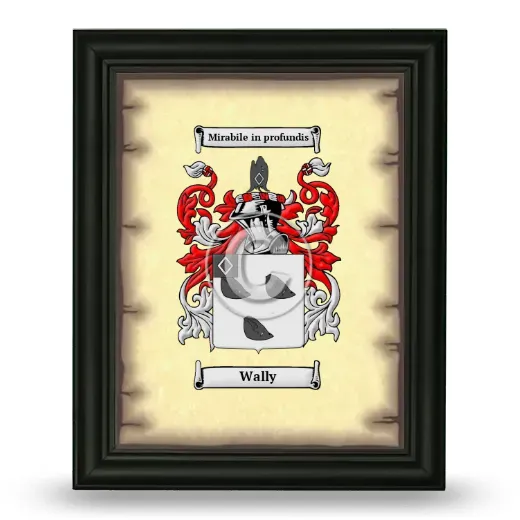 Wally Coat of Arms Framed - Black