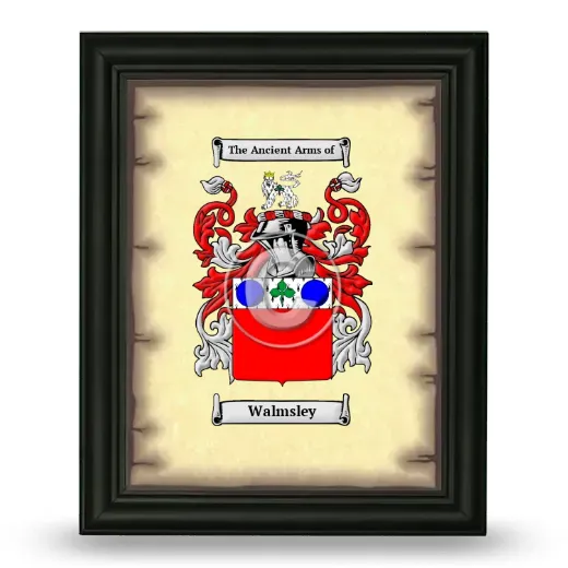 Walmsley Coat of Arms Framed - Black