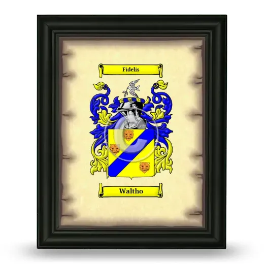 Waltho Coat of Arms Framed - Black