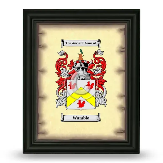 Wamble Coat of Arms Framed - Black