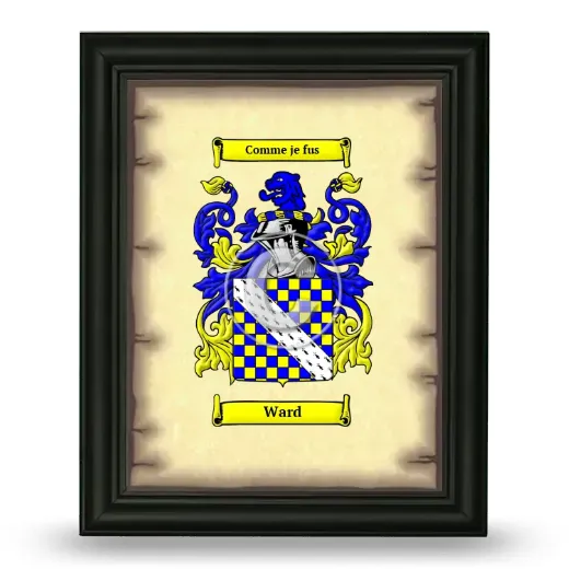 Ward Coat of Arms Framed - Black