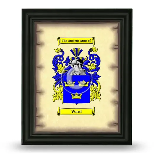 Ward Coat of Arms Framed - Black
