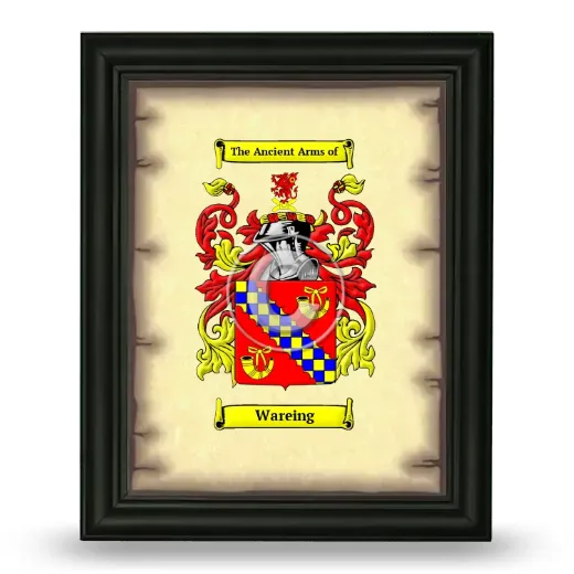 Wareing Coat of Arms Framed - Black