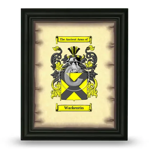 Warkentin Coat of Arms Framed - Black