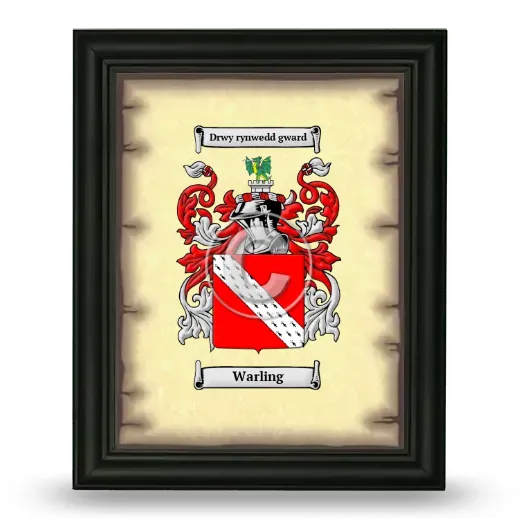 Warling Coat of Arms Framed - Black