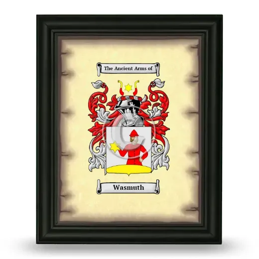Wasmuth Coat of Arms Framed - Black