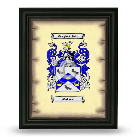 Watson Coat of Arms Framed - Black