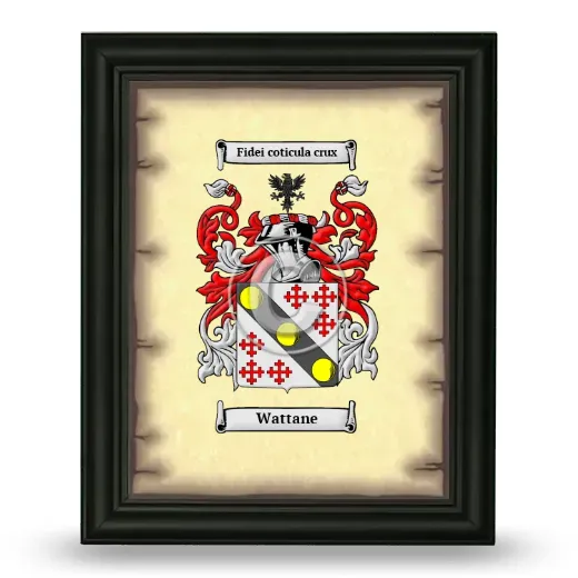 Wattane Coat of Arms Framed - Black