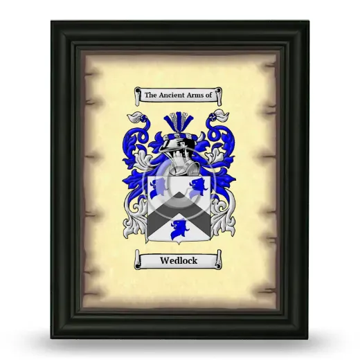 Wedlock Coat of Arms Framed - Black