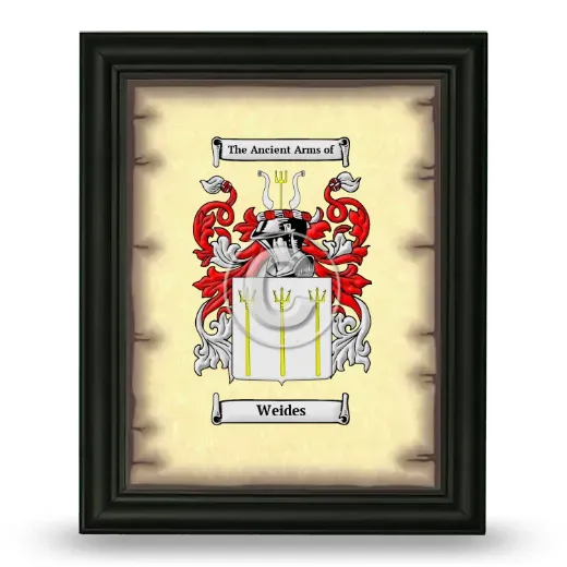 Weides Coat of Arms Framed - Black