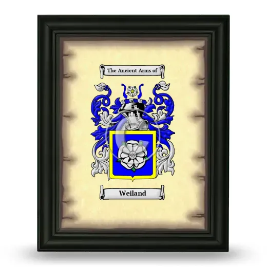 Weiland Coat of Arms Framed - Black