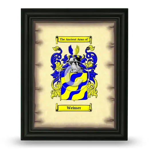 Weimer Coat of Arms Framed - Black