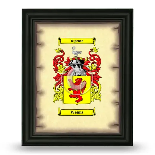 Weims Coat of Arms Framed - Black