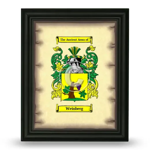 Weinberg Coat of Arms Framed - Black