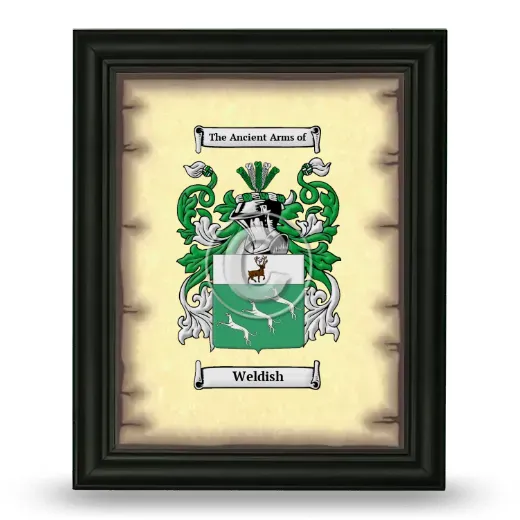 Weldish Coat of Arms Framed - Black