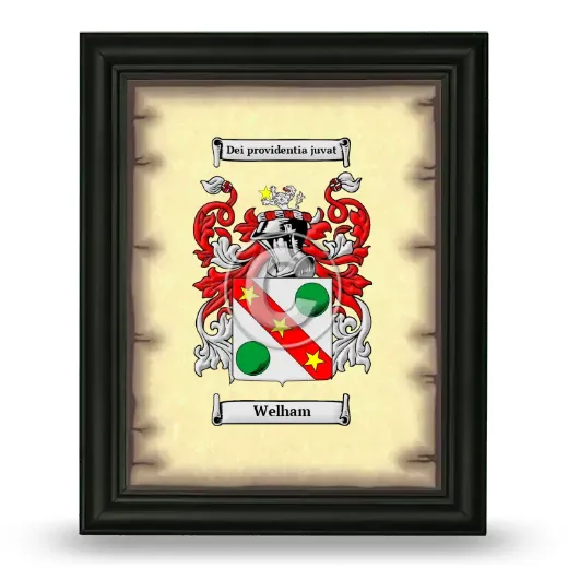 Welham Coat of Arms Framed - Black