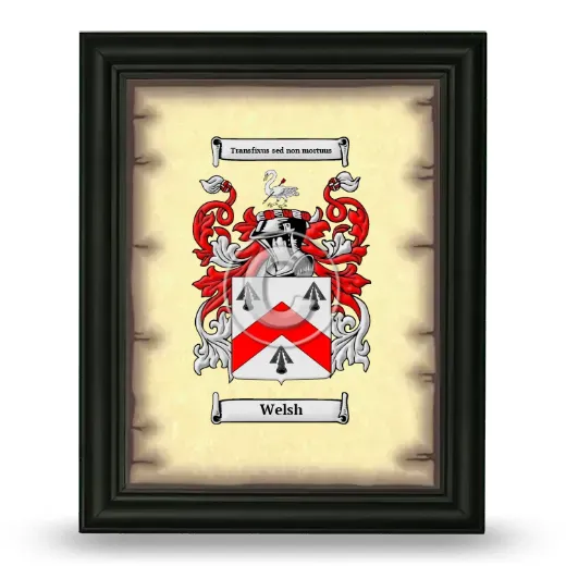 Welsh Coat of Arms Framed - Black