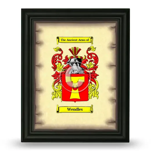 Wendles Coat of Arms Framed - Black
