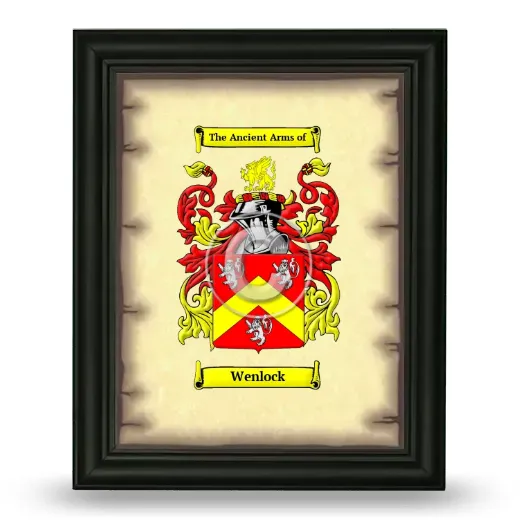 Wenlock Coat of Arms Framed - Black