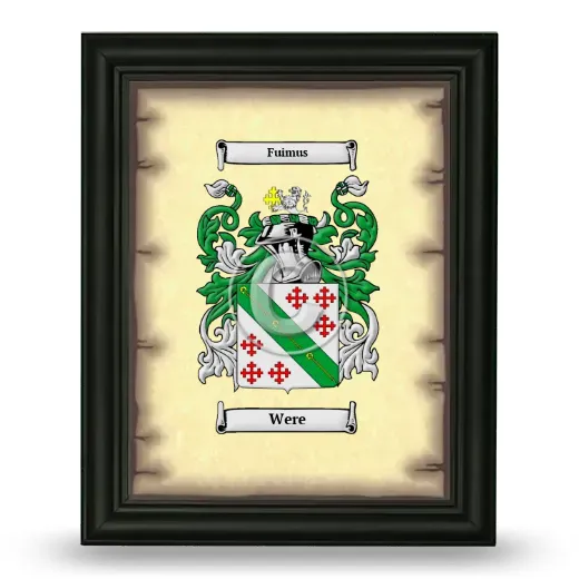 Were Coat of Arms Framed - Black