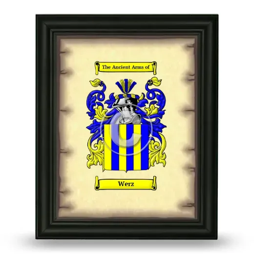 Werz Coat of Arms Framed - Black