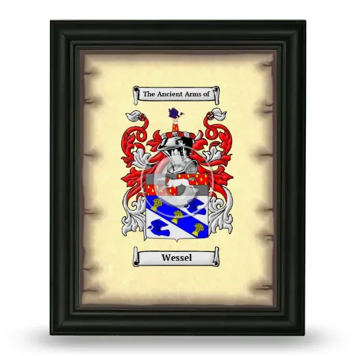Wessel Coat of Arms Framed - Black