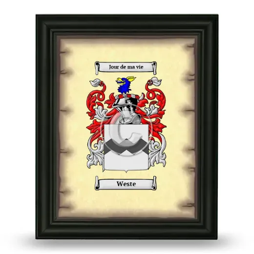 Weste Coat of Arms Framed - Black