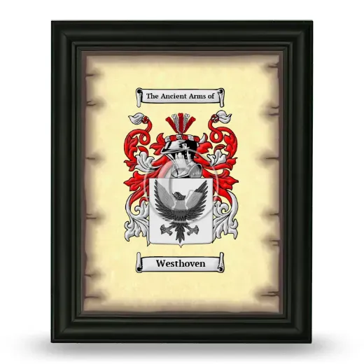 Westhoven Coat of Arms Framed - Black