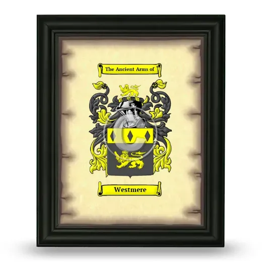 Westmere Coat of Arms Framed - Black