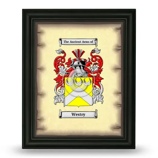 Westry Coat of Arms Framed - Black
