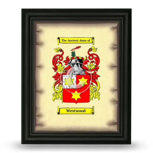 Westwood Coat of Arms Framed - Black