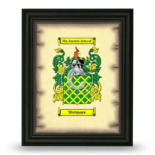 Wetmore Coat of Arms Framed - Black
