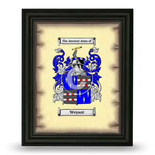 Weyant Coat of Arms Framed - Black
