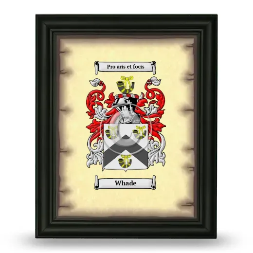 Whade Coat of Arms Framed - Black