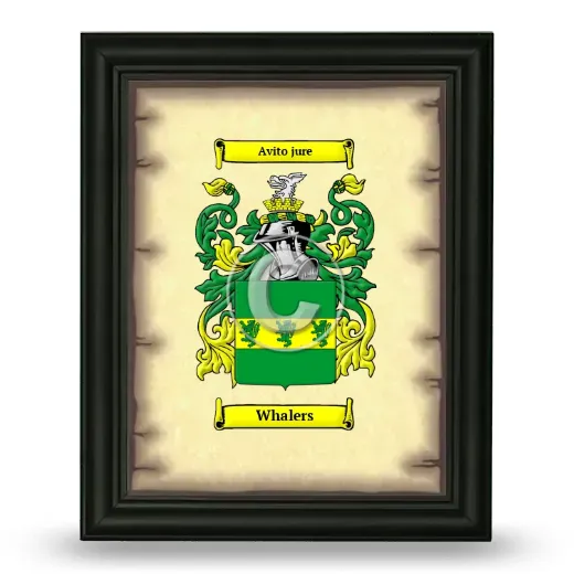 Whalers Coat of Arms Framed - Black