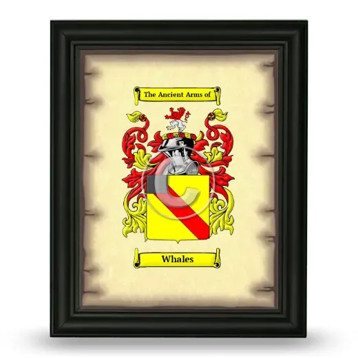 Whales Coat of Arms Framed - Black