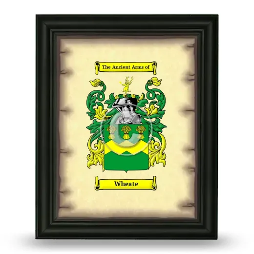 Wheate Coat of Arms Framed - Black