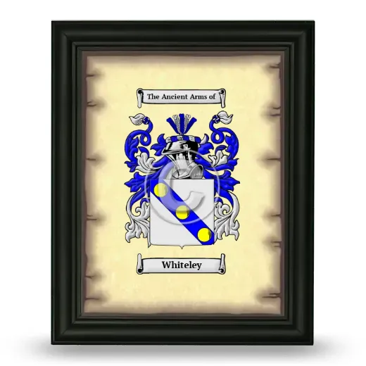 Whiteley Coat of Arms Framed - Black