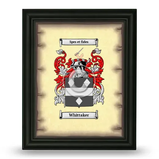 Whittaker Coat of Arms Framed - Black