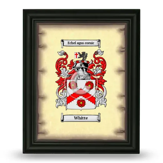 Whitte Coat of Arms Framed - Black