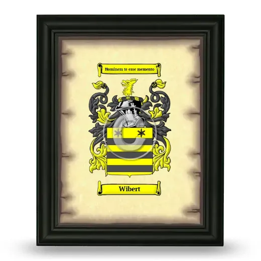 Wibert Coat of Arms Framed - Black