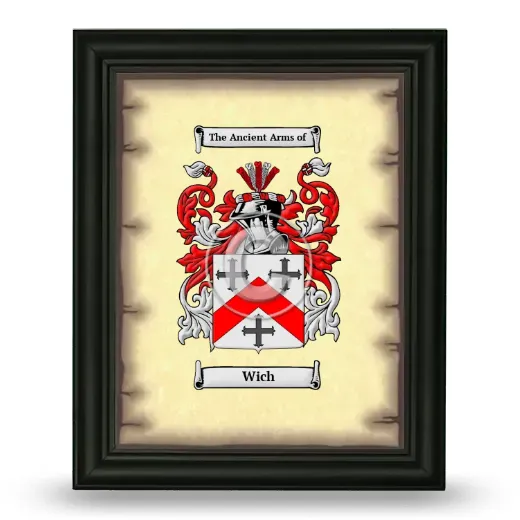 Wich Coat of Arms Framed - Black