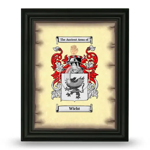 Wicht Coat of Arms Framed - Black