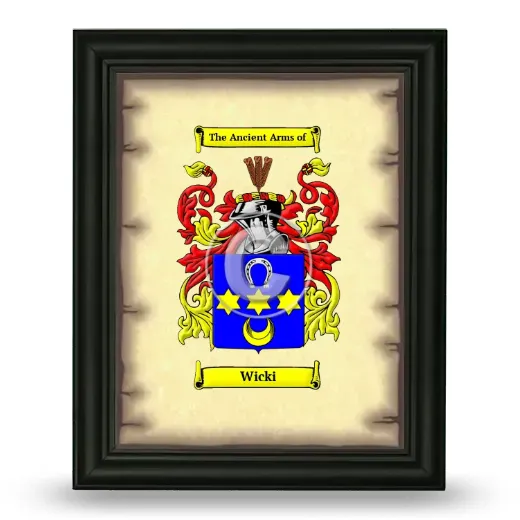 Wicki Coat of Arms Framed - Black