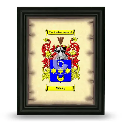 Wicky Coat of Arms Framed - Black