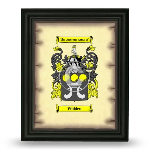 Widden Coat of Arms Framed - Black