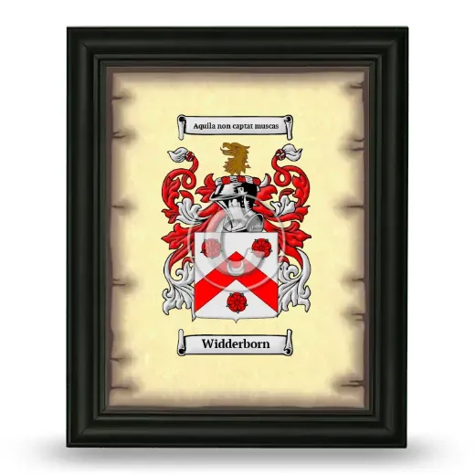 Widderborn Coat of Arms Framed - Black
